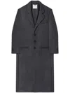 Courrèges Notched-lapels Single-breasted Coat In Grey