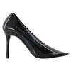 Courrèges Black Stilettos In Semi-transparent Translucent Rubber In Black