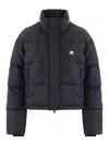 Courrèges Black Insulated Puffer Jacket In Black
