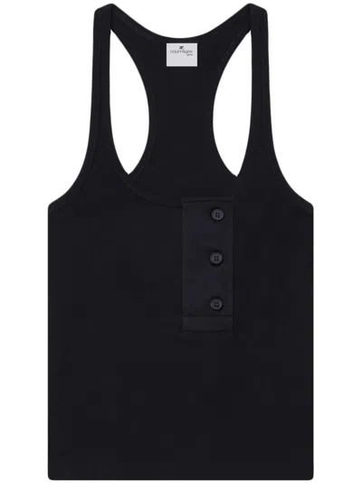 Courrèges Obliique 90's Tank Top In Black