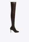 Courrèges Oblique 70 Over-the-knee Boots In Brown