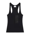 Courrèges Buckle 90's Rib Tank Top Woman Black In Black