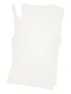 Courrèges Oblique 90`s Rib Top Clothing In White