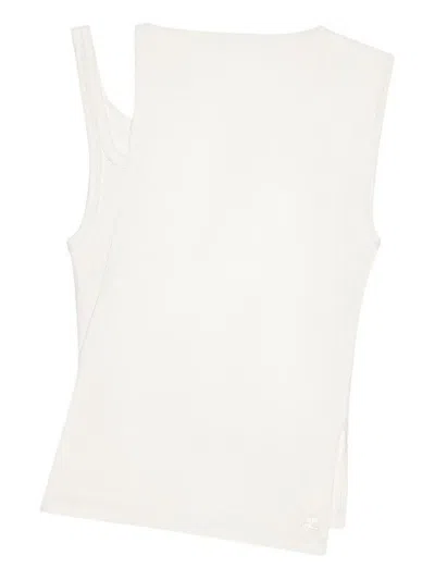 COURRÈGES COURRÈGES OBLIQUE 90'S RIB TOP CLOTHING