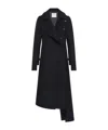 Courrèges Courreges Women Oblique Asymmetrical Coat In Black