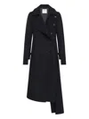 Courrèges Courreges Women Oblique Asymmetrical Coat In Black