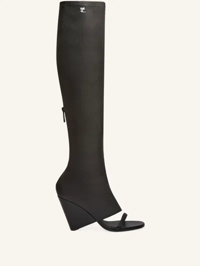 Courrèges Oblique Boots In Black