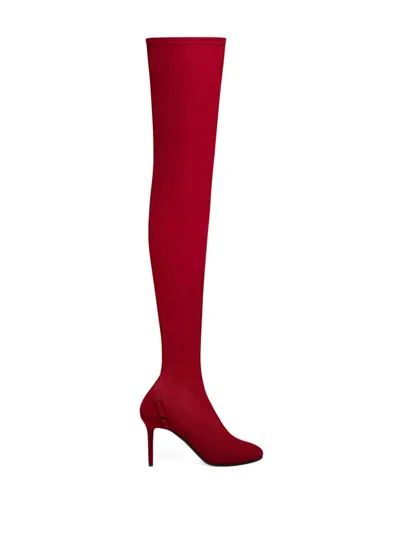 Courrèges Oblique Boots In Red