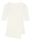 Courrèges Cut-out Ribbed-knit Top In White
