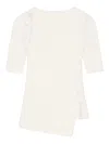 Courrèges Cut-out Ribbed-knit Top In White