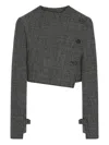 Courrèges Oblique Buttoned Jacket In Gray