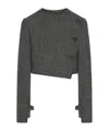 Courrèges Oblique Buttoned Jacket In Gray