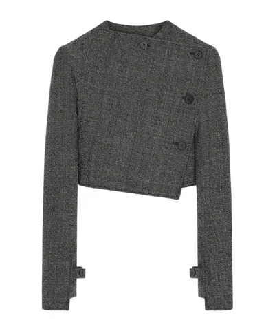 COURRÈGES OBLIQUE BUTTONED JACKET