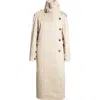 Courrèges Oblique Cotton Trench Coat In Off White