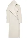 Courrèges Oblique Cotton Trench Coat In White