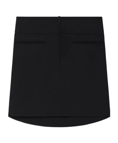 Courrèges Oblique Draped Mini Skirt In Black
