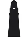 Courrèges Oblique Dress In Black