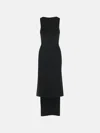 Courrèges 'oblique' Dress In Black Viscose Blend In Black