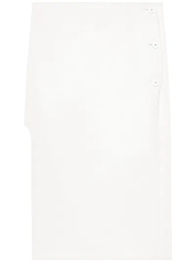 Courrèges Oblique Heritage Midi Skirt In White
