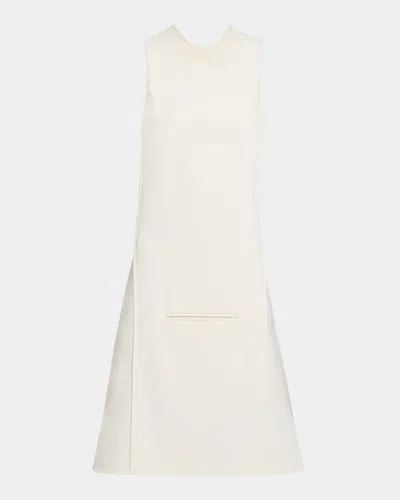 Courrèges Oblique Hooded Space Dress In Natural