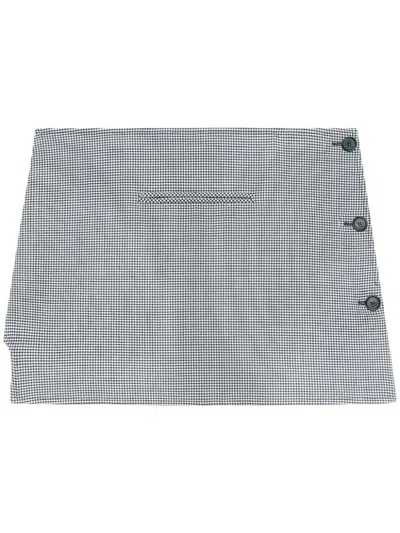 COURRÈGES OBLIQUE HOUNDSTOOTH MINI SKIRT