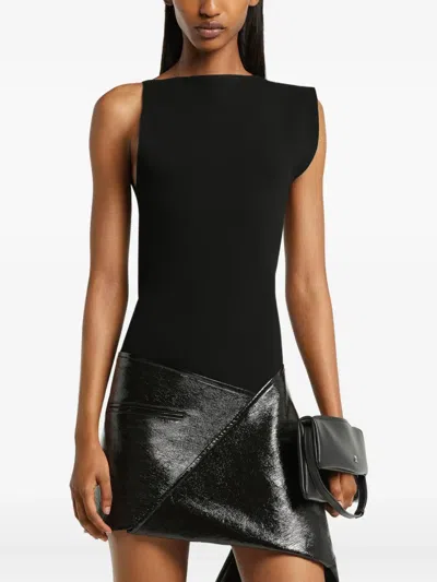 Courrèges Oblique Interlock Top In Black