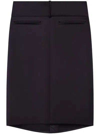 Courrèges Oblique Midi Skirt In 黑色