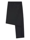 Courrèges Oblique Midirock Mit Einsätzen In Black