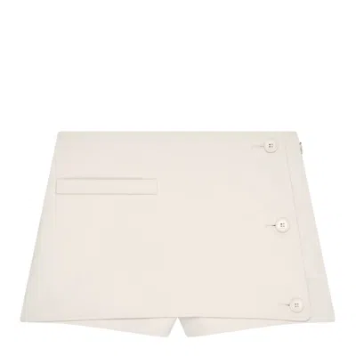 Courrèges Oblique Polywool Mini Skorts In White