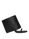 Courrèges Courregès Leather Sandals In Black