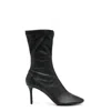 Courrèges Oblique Strap Ankle Boots In Black