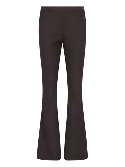 Courrèges Tailored Pants "oblique" In Brown