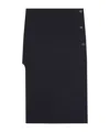 Courrèges Oblique Tailored Midi Skirt In Wool In Black