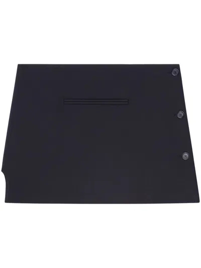 Courrèges Oblique Tailored Mini Skirt In Black