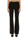 Courrèges Tailored Bootcut Pants In Technical Jersey In Black