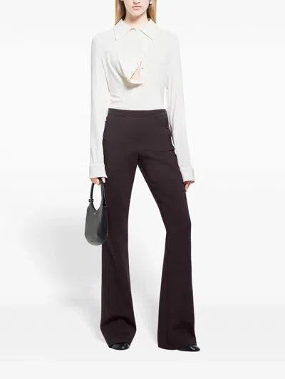 Courrèges Oblique Tailored Wool Pants In Black