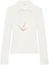 Courrèges Twill Polo Shirt In White