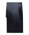 Courrèges Oblique Tailored Midi Skirt In Wool In Black