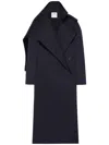 Shop Courrèges Oblique Trench Coat In Black