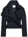 Courrèges Oblique Trench Coat In Blue