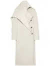 Courrèges Oblique Cotton Trench Coat In Neutrals