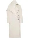 Courrèges Oblique Cotton Trench Coat In Neutrals