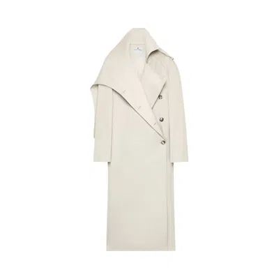 Pre-owned Courrèges Oblique Trench Coat 'off White' | Women's Size S