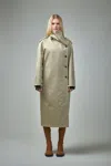 Courrèges Oblique Trench Coat In White