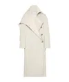 Courrèges Oblique Cotton Trench Coat In White