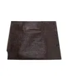 Courrèges Dark Brown Oblique Vinyl Mini Skirt In Black