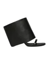 Courrèges Leather Wedge Mules In Black