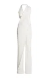 Courrèges Oblique Wrapped Crepe Jumpsuit In White