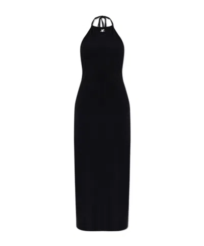 Courrèges Off Shoulder Dress In Black