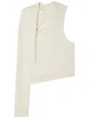Courrèges Off-shoulder Knitted Top In Nude
